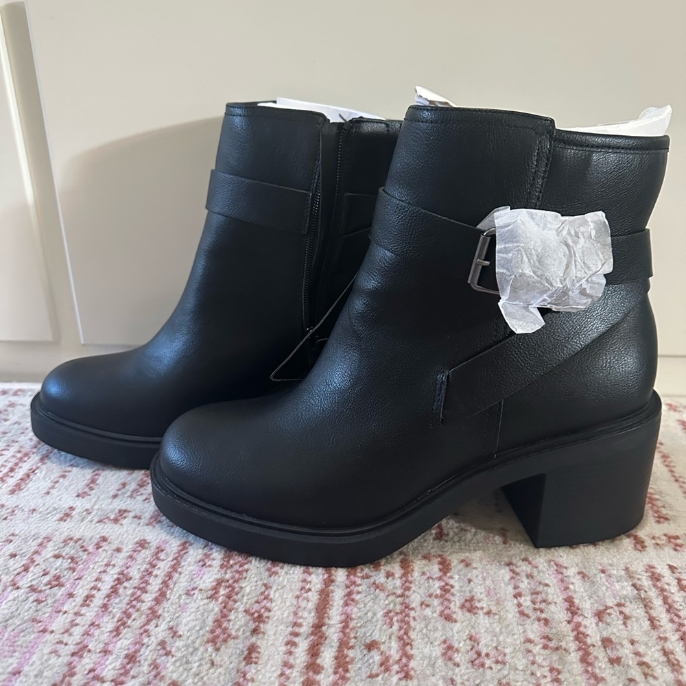 Torrid Black Buckle Ankle Booties